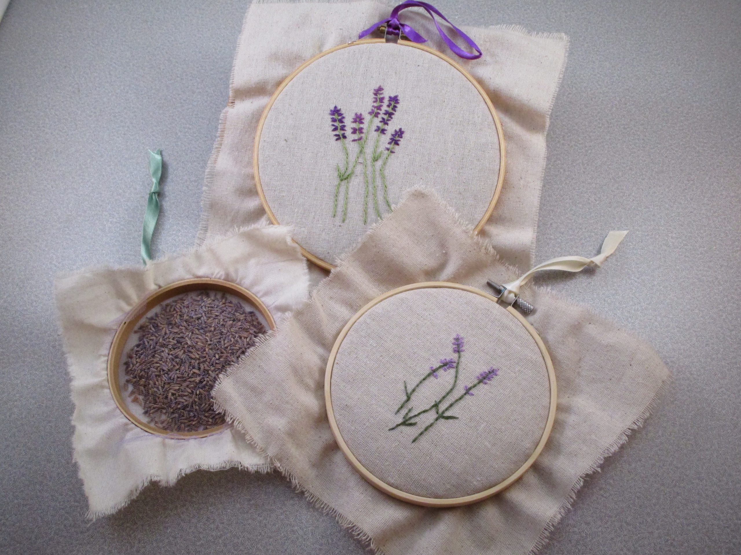Organic Lavender Embroidery hoop – Washington Creek Lavender